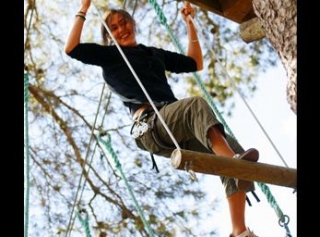  On the beams of the Cap d Agd adventure course 